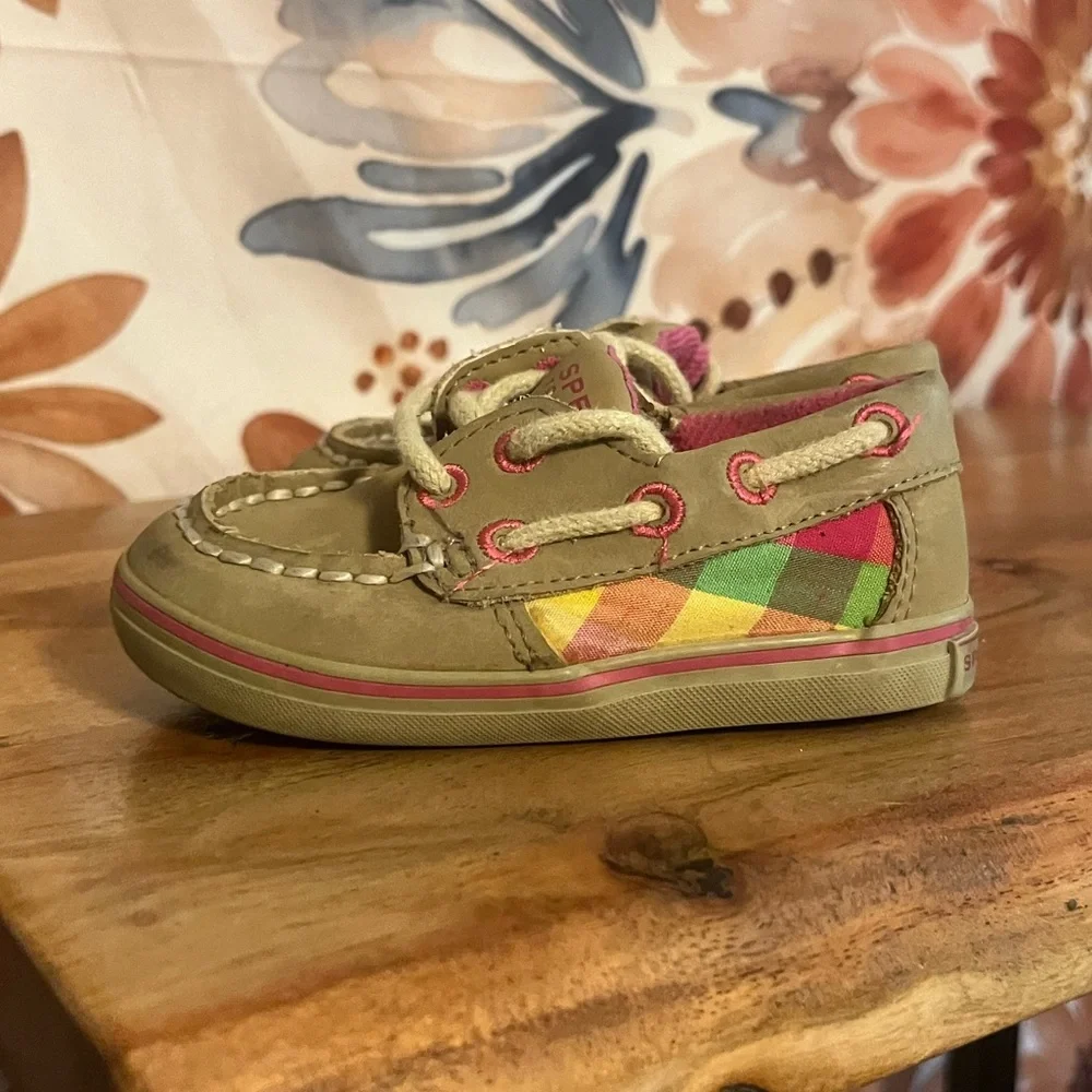 Y2K Vintage Sperry Top Sider 3M Infant Baby Preppy Colorful Intrepid Crib Shoes
